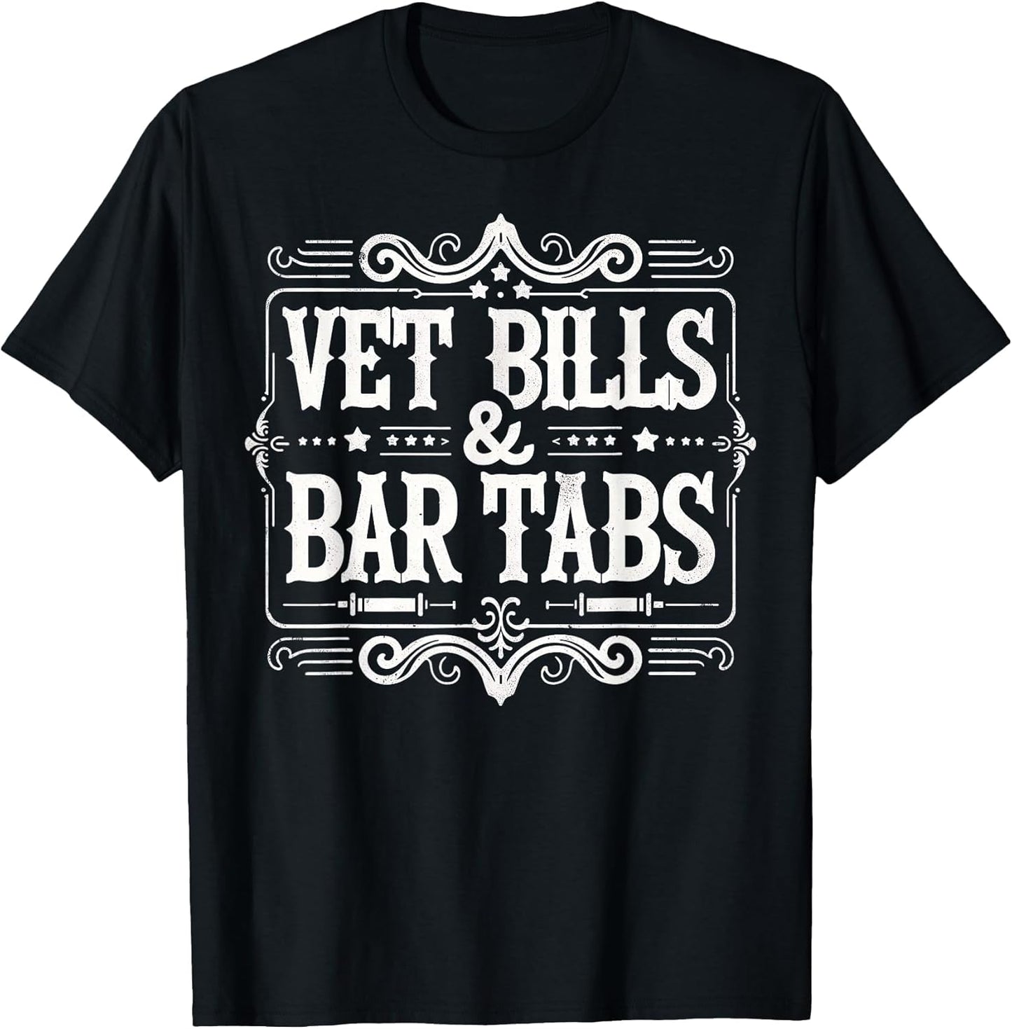 Vet Bills and Bar Tabs Funny Vintage Horse Lovers Art
