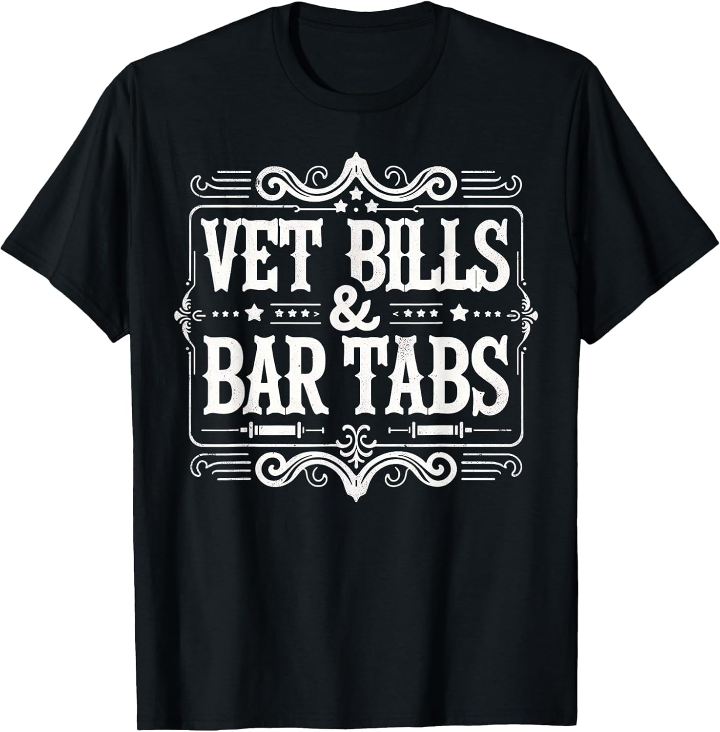 Vet Bills and Bar Tabs Funny Vintage Horse Lovers Art