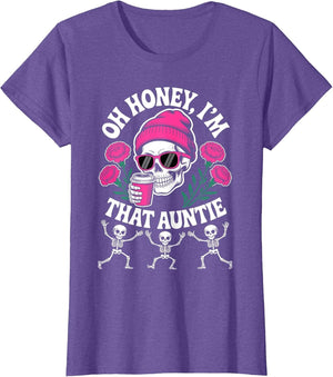 Spooky Auntie Halloween Funny Skeleton That Aunt Coffee Vibe