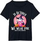 in October We Wear Pink Halloween Breast Cancer Awareness