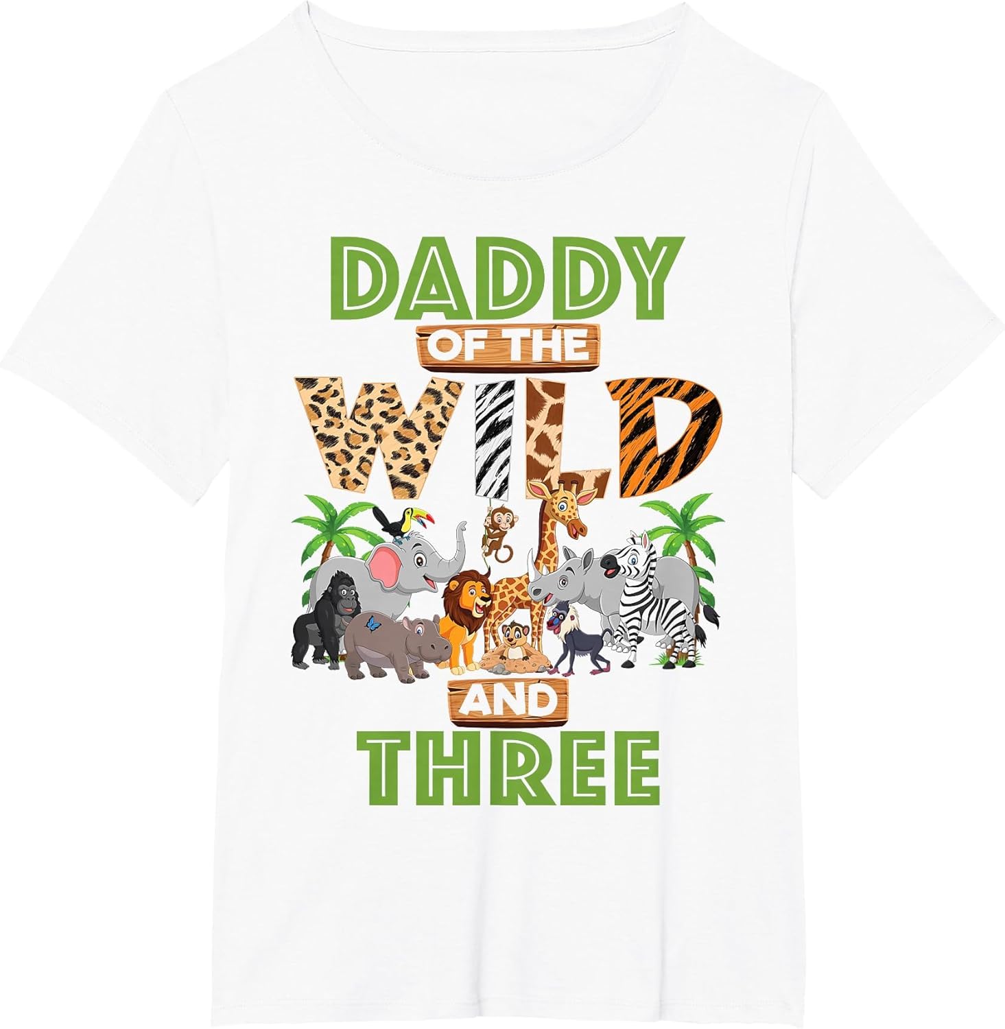 3rd Birthday Zoo Safari Jungle Daddy of The Wild and Three