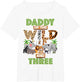 3rd Birthday Zoo Safari Jungle Daddy of The Wild and Three