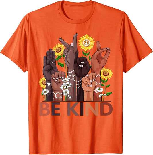 Be Kind Hand Sign Language Teachers Melanin Interpreter ASL
