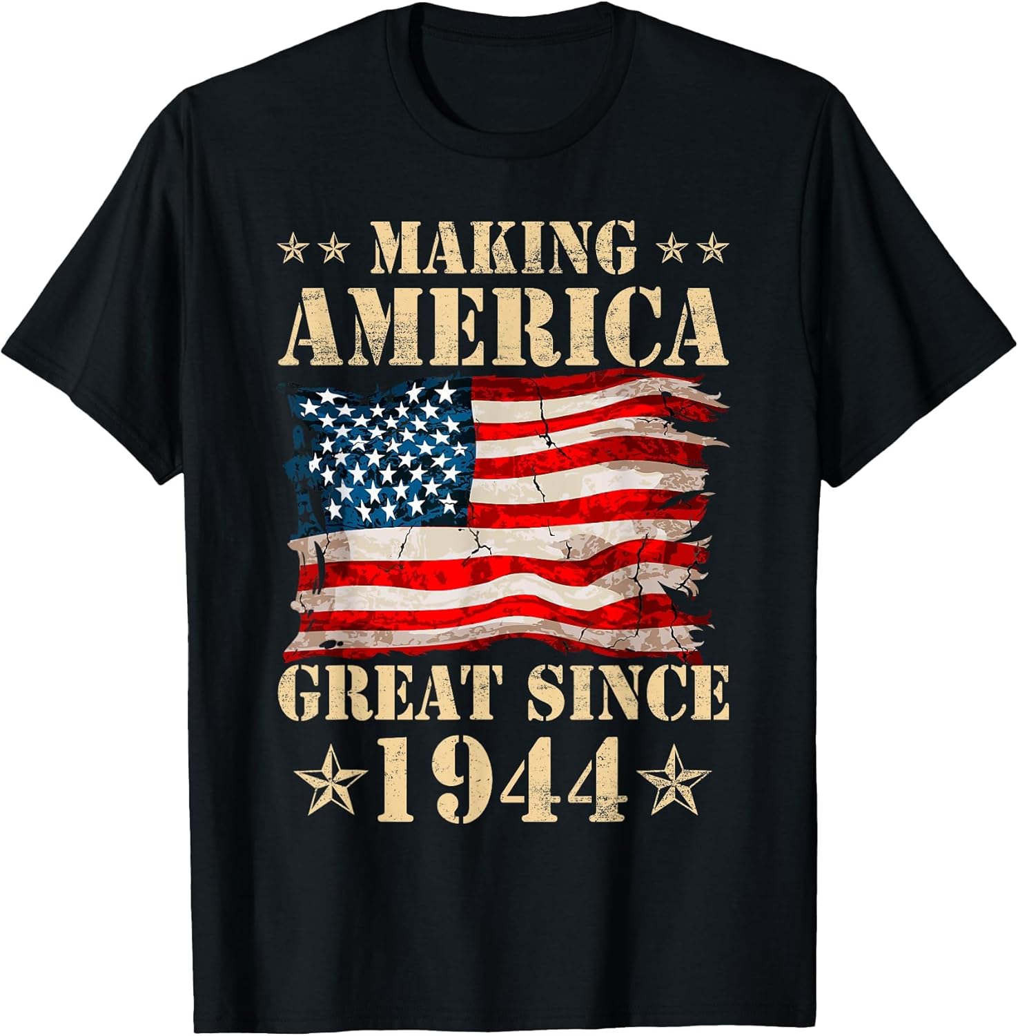 Vintage Making America Flag Great Since 1944 Birthday Party