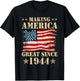 Vintage Making America Flag Great Since 1944 Birthday Party