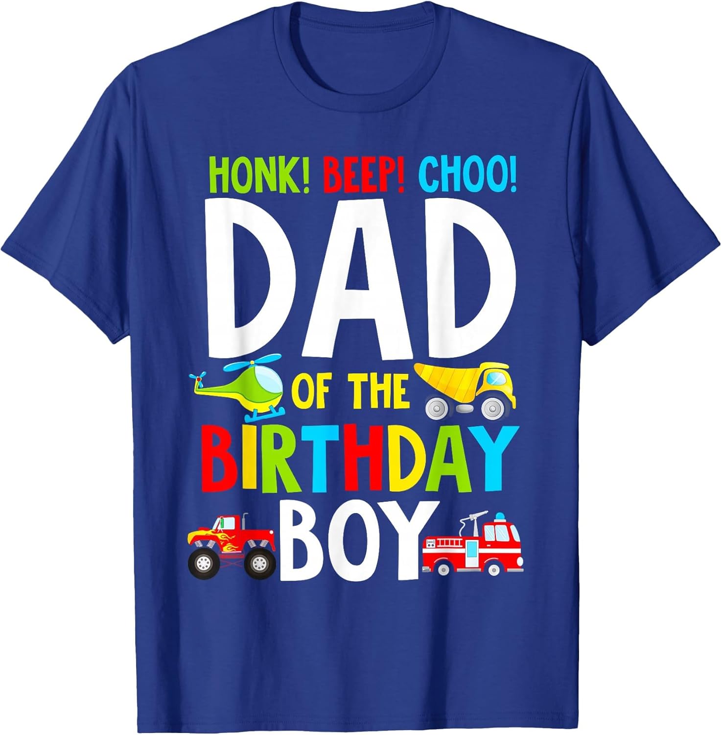 Dad of The Birthday Boy Shirt Transportation Trucks 2nd