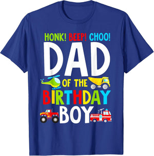 Dad of The Birthday Boy Shirt Transportation Trucks 2nd