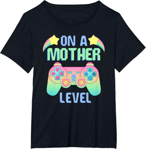 Funny Mothers Day On A Mother Level Gamer Mom Retro Gaming