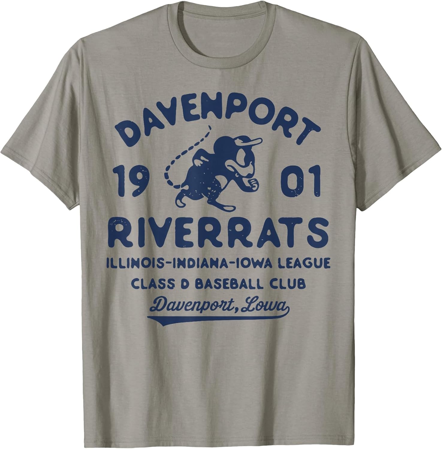 Davenport River Rats Iowa Vintage Defunct Baseball