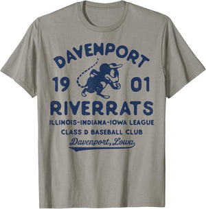 Davenport River Rats Iowa Vintage Defunct Baseball