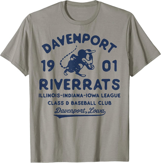 Davenport River Rats Iowa Vintage Defunct Baseball