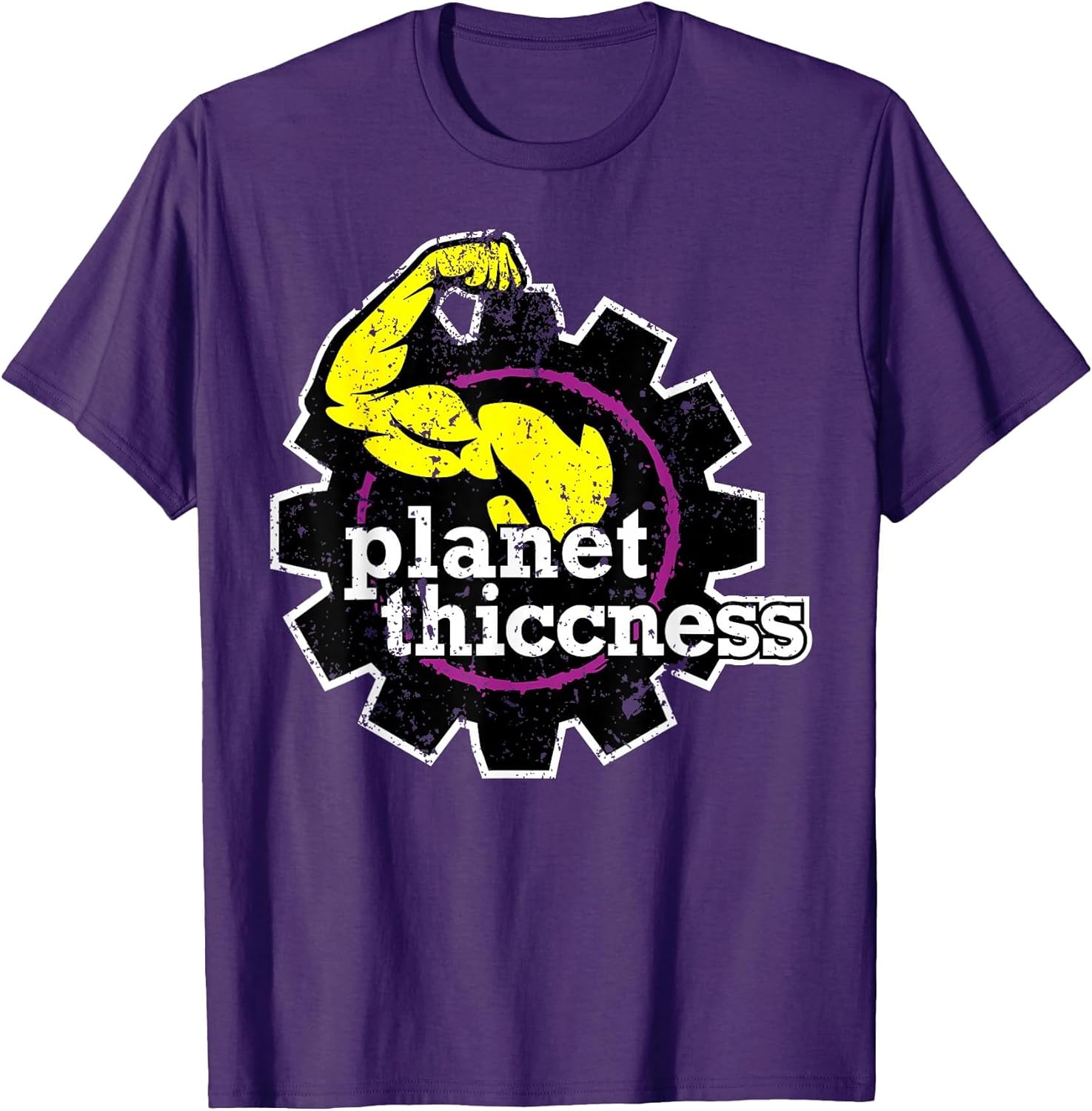 Planet Thiccness Gym Thickness Funny Joke Workout Lover