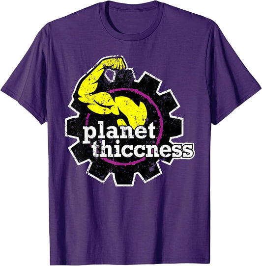 Planet Thiccness Gym Thickness Funny Joke Workout Lover