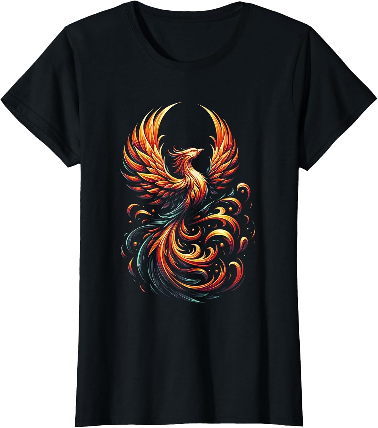 Fiery Phoenix Art - Rising Fire Fenix Mythical Bird