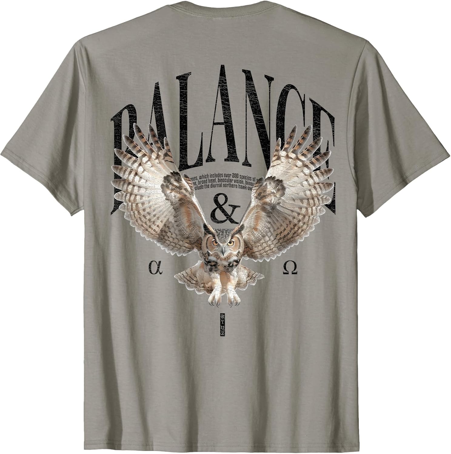 Elegant Night owl Wild Animal Owls Bird Backprint owl