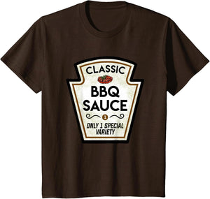 Barbecue BBQ Sauce Bottle Label Halloween Matching Costume