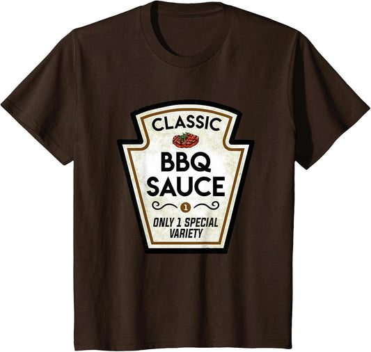 Barbecue BBQ Sauce Bottle Label Halloween Matching Costume