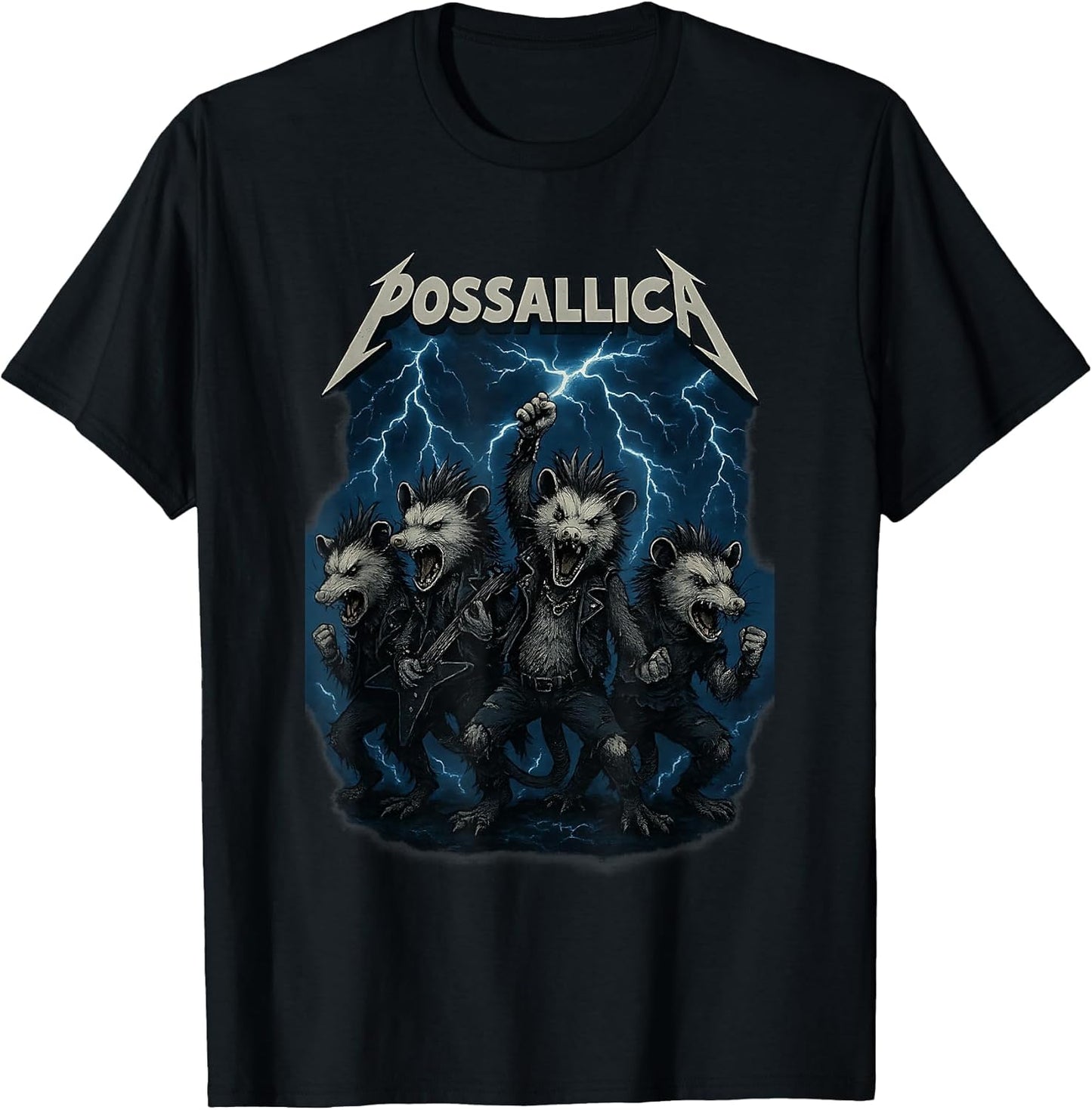 Funny Possum Opossum Rock Design for Music Lovers