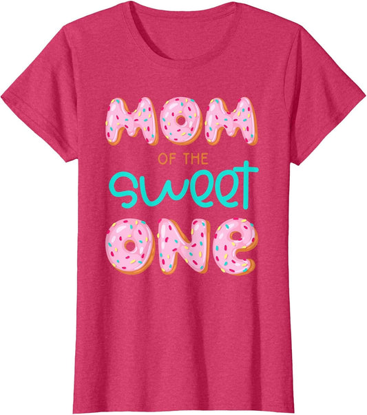 Mom of Sweet One 1st First Birthday Matching Family Donut