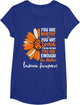 Motivational Leukemia Awareness Sunflower Ribbon Orange
