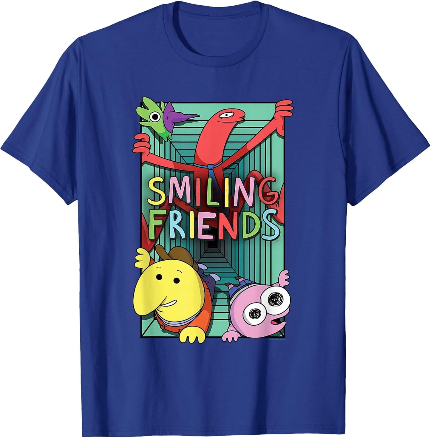 Smiling Friends Crawling Character Collage Cartoon