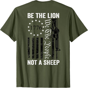 Be The Lion Not A Sheep - AR15 2nd Amendment Pro Gun (Back)