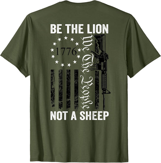 Be The Lion Not A Sheep - AR15 2nd Amendment Pro Gun (Back)