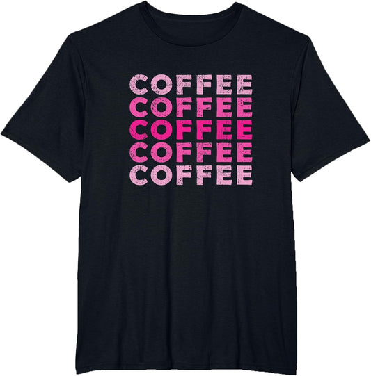 Coffee Lover Caffeine Pink Vintage Retro Pop Culture Fun