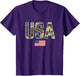 USA Camo Letters with American Flag Patriotic