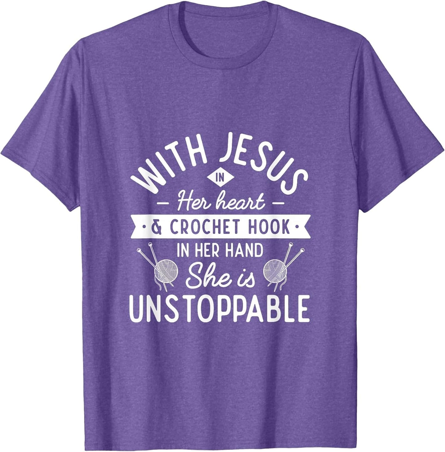 with Jesus in her Heart Crochet Hook Unstoppable Crochet