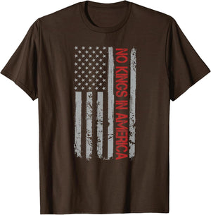 No Kings in America US Flag Vintage