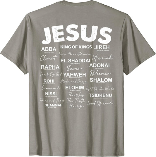 Jesus is King Names of God Hebrew Jesus Christian (On Back)