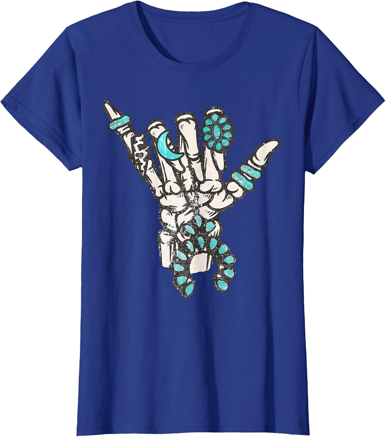 Western Turquoise Rings Skeleton Hands Cowgirl