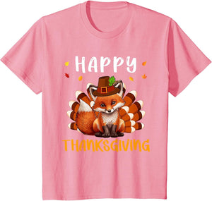 Thanksgiving Fox As Turkey Matching Kid Toddler Family