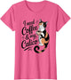 I Need Coffee & My Calico Minimalist Shirt Funny Cat Lover