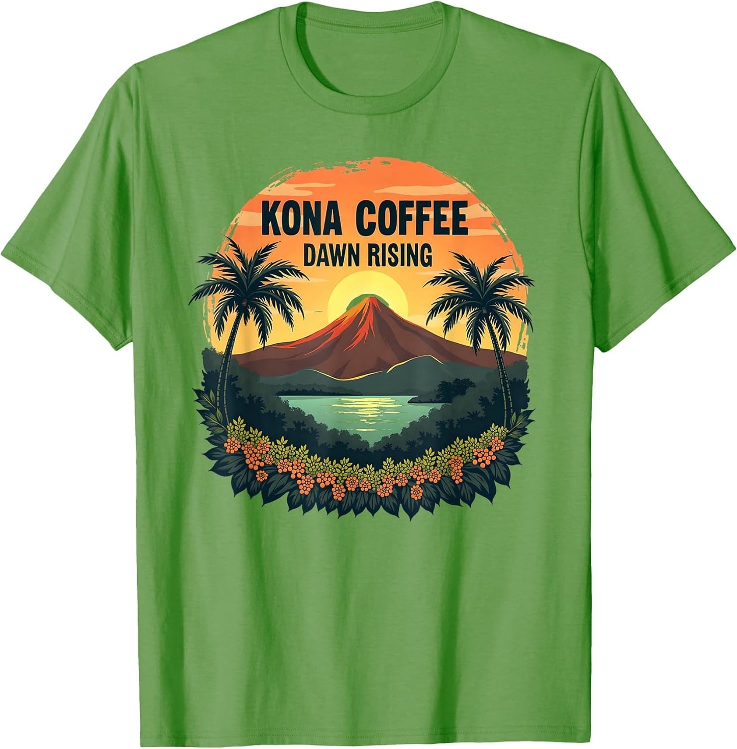 Kona Coffee Dawn Rising Hawaiian Design