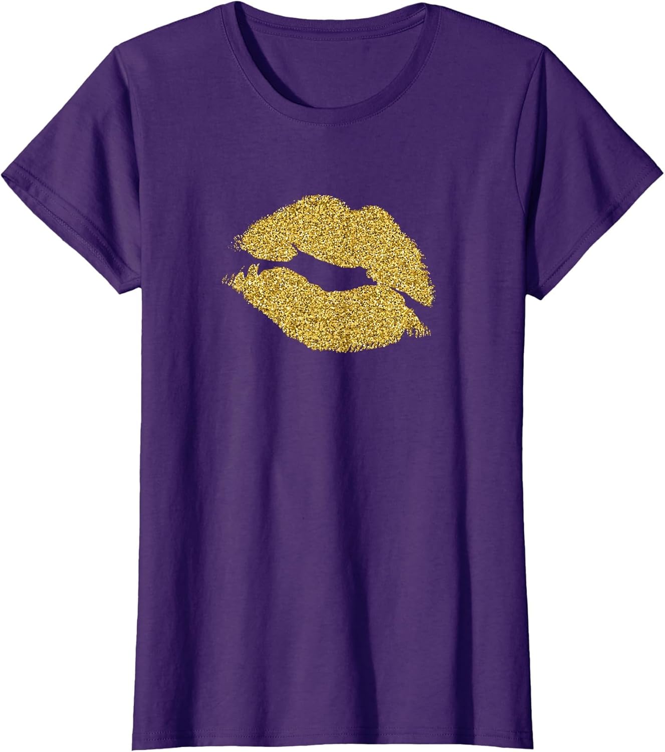 Hot Gold Lips Lipstick Kiss 80's Costume Retro Party T Shirt