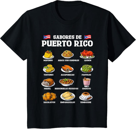 Puerto Rico Foods Boricua Flag Proud Puerto Rican Heritage