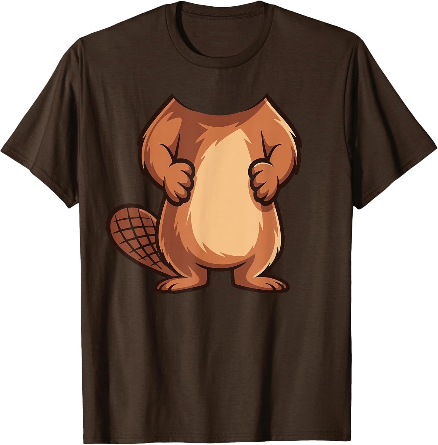 Beaver Shirt Adult Kids Men Women Brown Beaver Costume
