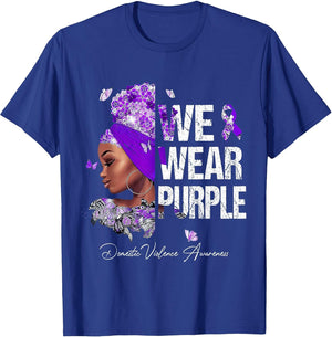 Black Women We Wear Purple Domestic Violence Awareness