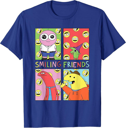 Smiling Friends Pop Art Character Grid Funny Cartoon