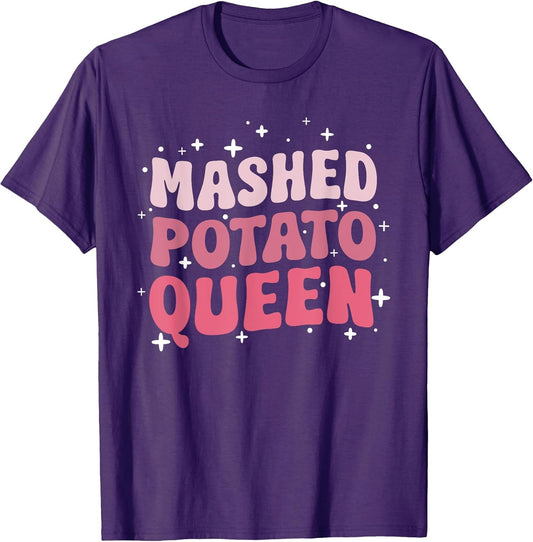 Funny Thanksgiving Dinner Groovy Mashed Potato Queen