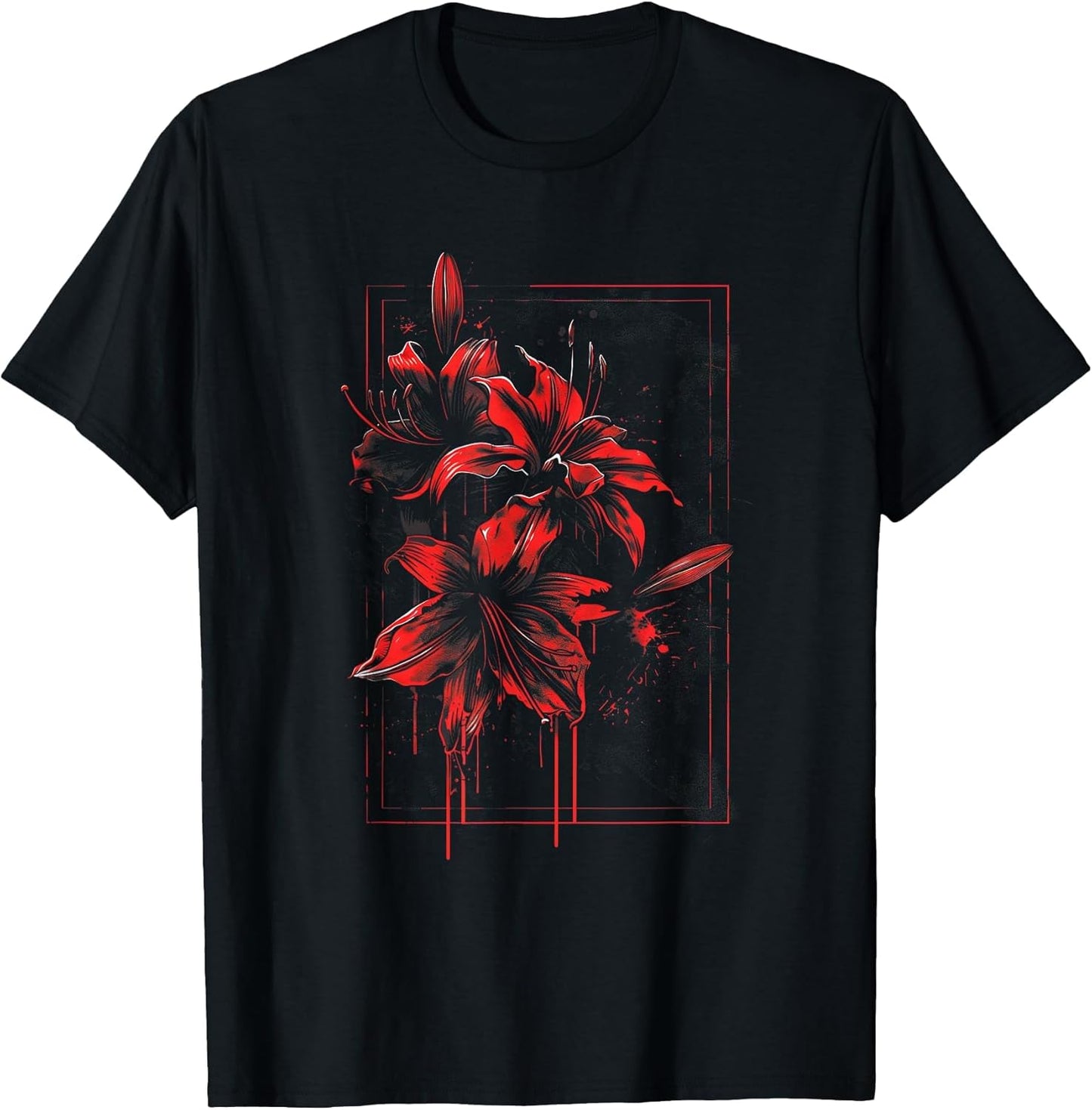 Anime Goth Red Spider Lily Flowers Art Aesthetic Nature
