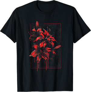 Anime Goth Red Spider Lily Flowers Art Aesthetic Nature
