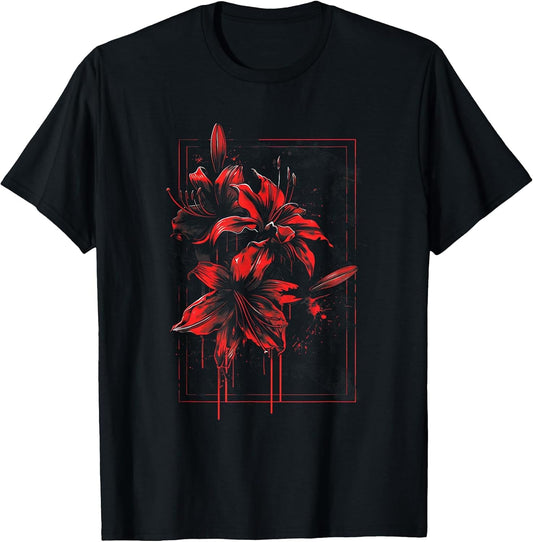 Anime Goth Red Spider Lily Flowers Art Aesthetic Nature