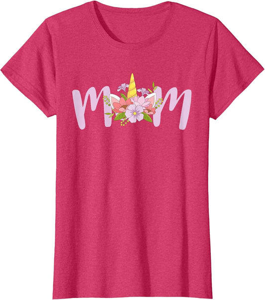 Mom Unicorn Floral Birthday Matching