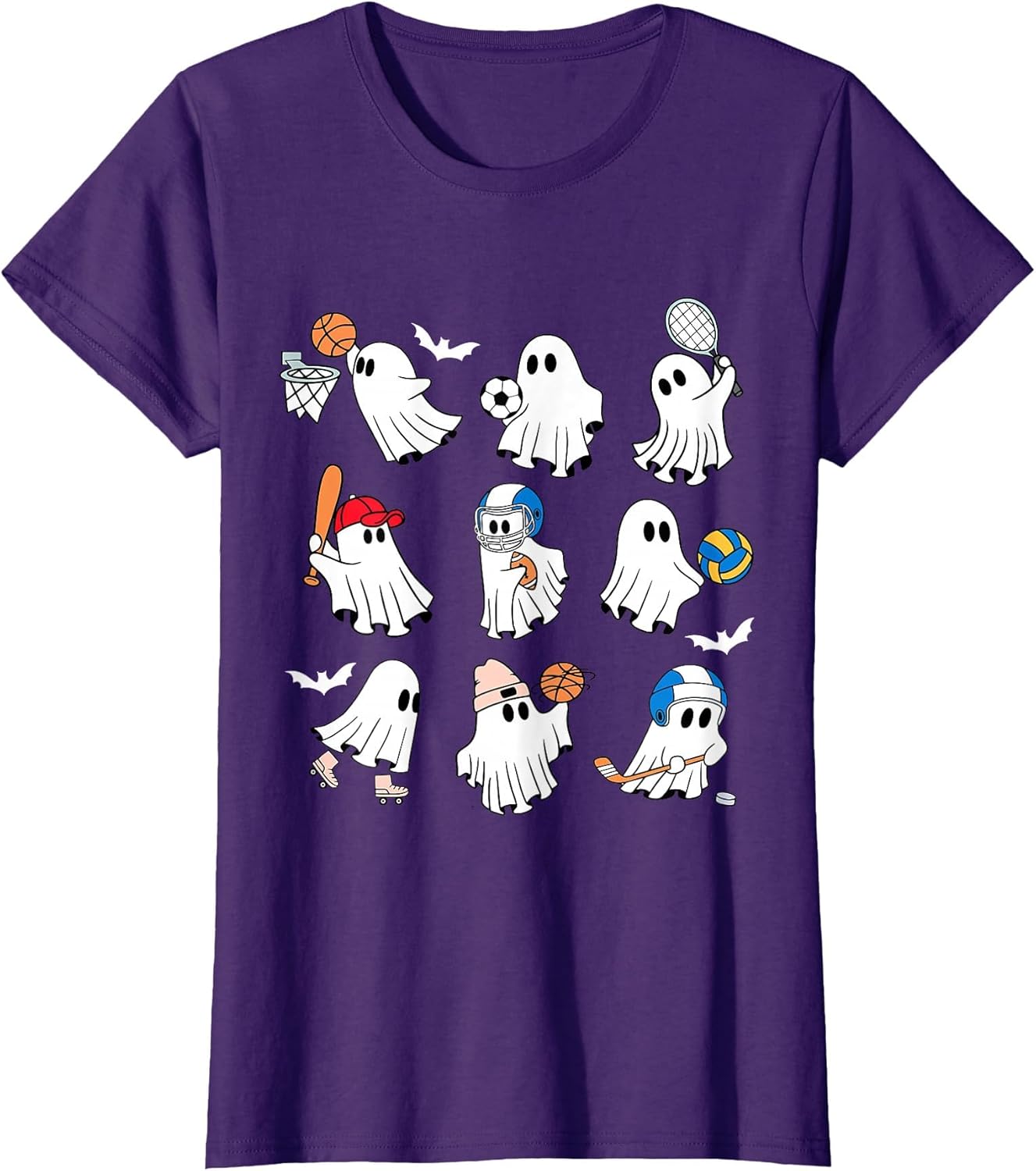 Halloween PE Teacher Ghost Playing Soccer Football Baseball