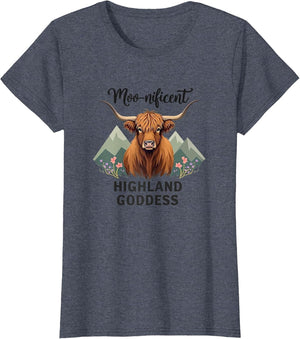 Moo-nificent Highland Goddess Cow Design