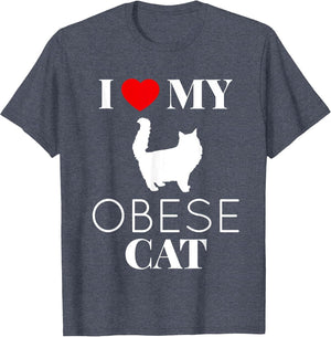 Funny Cat Shirts I Love My Obese Cat