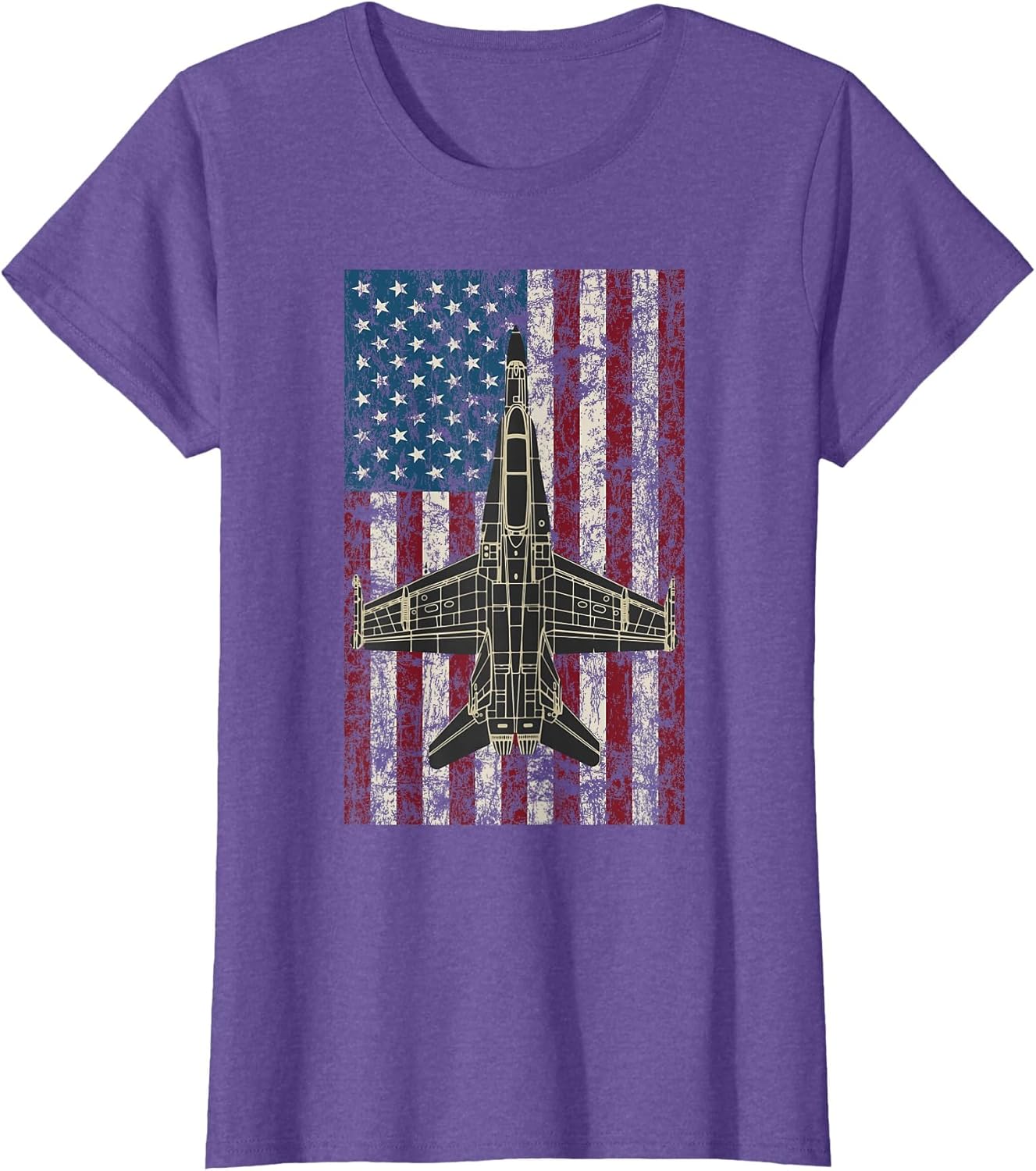 American Flag and F-18 Hornet - Patriotic Aviation Shirt